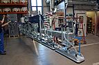 Vacuum lifter for heavy loads in the workshop when lifting a transport goods
