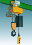 Crane and rail system with electric attachment