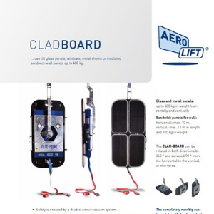 Vacuum lifter CLAD-BOARD in profile on our flyer