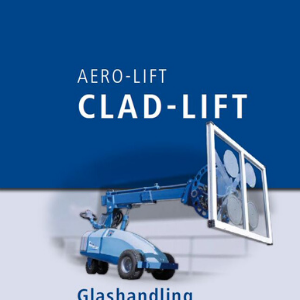 Cover unseres Prospekts über Glashandling Vakuumheber CLAD-LIFT