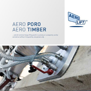 Cover of our brochure about AERO-PORO and AERO-TIMBER woodhandling