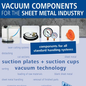 Cover of vacuum components for the sheet metal industry