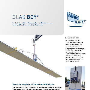Vakuumheber CLAD-BOY im Einsatz auf der Baustelle