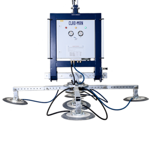 CLAD-MAN vacuum lifter variant blue in detail with suction plates