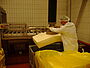 AERO-LIFT tube lifter lifts pressed cheese in the food industry