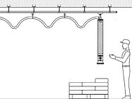 Technical drawing of the crane and rail system DSS