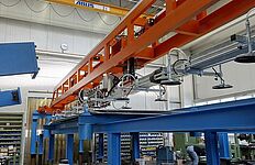 Vacuum plant vacuum system in a production