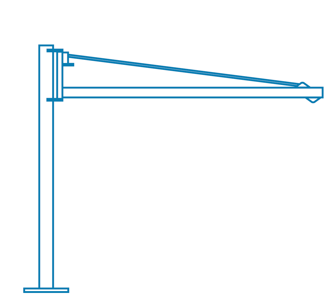 Model sketch of column slewing crane